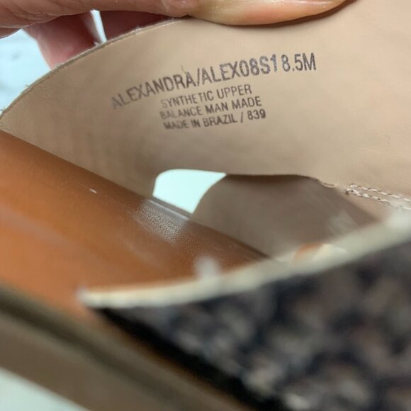 Steve Madden Croc Embossed Faux Leather Slip On Flat Slide Sandals - Picture 10 of 11